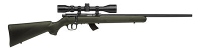 Savage Arms 26721 Mark II FXP 22 LR Caliber with 5+1 Capacity, 21″ Barrel, Matte Blued Metal Finish & OD Green Synthetic Stock Right Hand (Full Size) Includes 3-9x40mm Scope