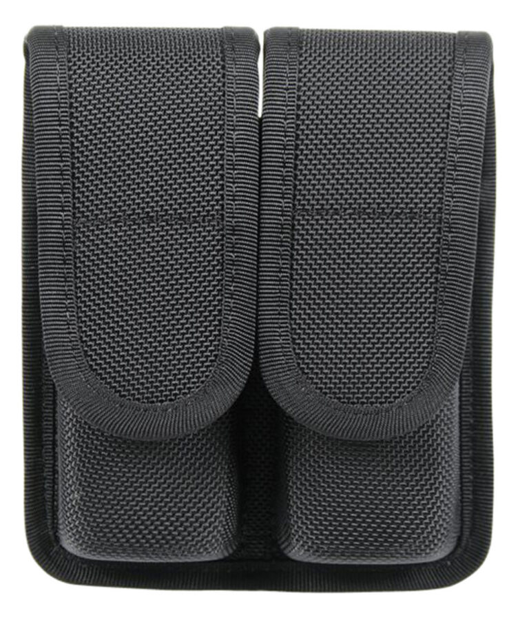 Blackhawk 44A001BK Double Mag Pouch Black Cordura Compatible w/Double Stack/9mm/40/45