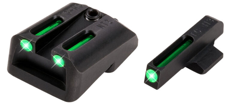 TruGlo TG131NT4 TFO Green/Tritium/Fiber Optic Front Sight-Green/Tritium/Fiber Optic Rear Sight 1911 Officer/Commander