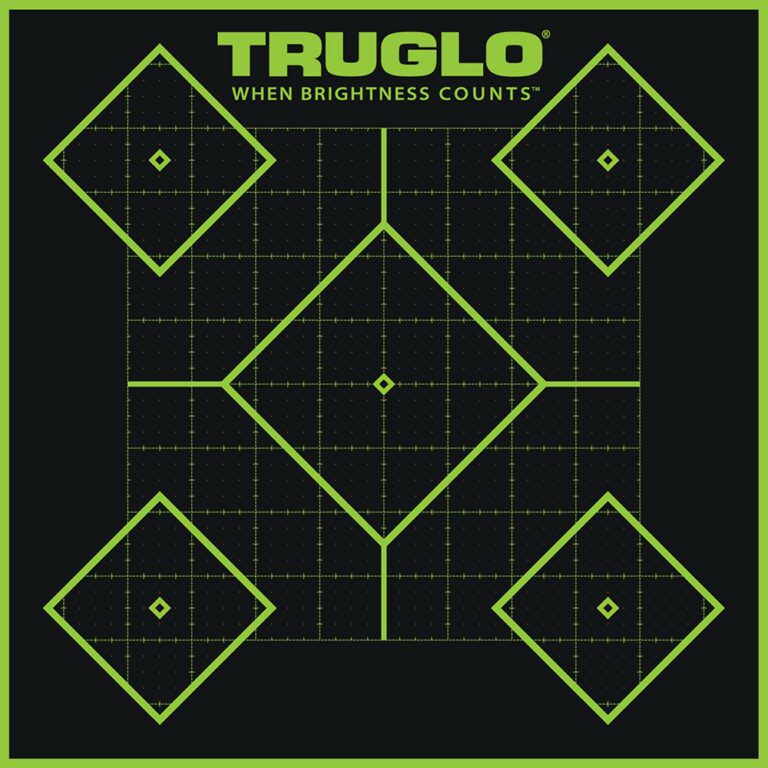 TruGlo TruSee Splatter 5-Diamond Target Green 12x12 6 pk.