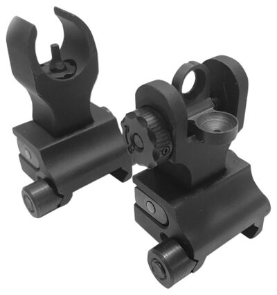 MANUAL FOLDING SIGHTS MANUAL FRONT (HK) & REAR (A2) SIGHT COMBO PICATINNY BLACK