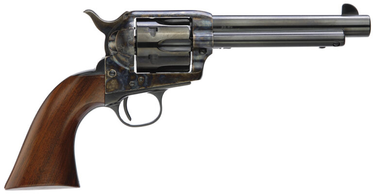 Taylors & Company 5001DE 1873 Gunfighter Deluxe 45 Colt (LC) 6rd 5.50" Blued Cylinder & Barrel Color Case Hardened Steel Frame Walnut Army Size Grip (Taylor Tuned)
