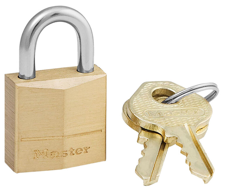 Master Lock 120D Padlock  Open With Key Gold Brass