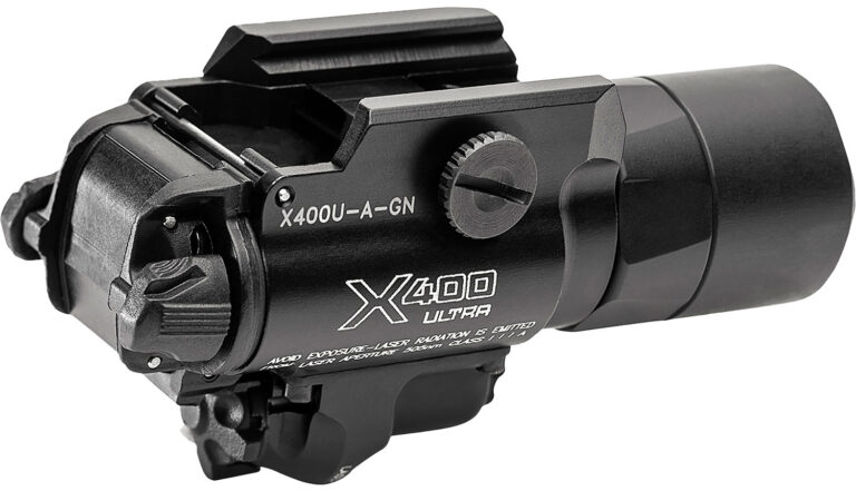 SureFire X400UAGN X400U Weapon Light 1000 Lumens Output White LED Light Green Laser 213 Meters Beam Picatinny/Weaver/Glock Rails Mount Black Anodized Aluminum