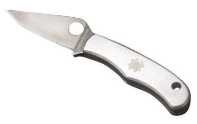 Spyderco C133P Bug  1.27″ Folding Drop Point Plain 3Cr13MoV SS Blade Engraved Spyderco Bug Stainless Steel Handle
