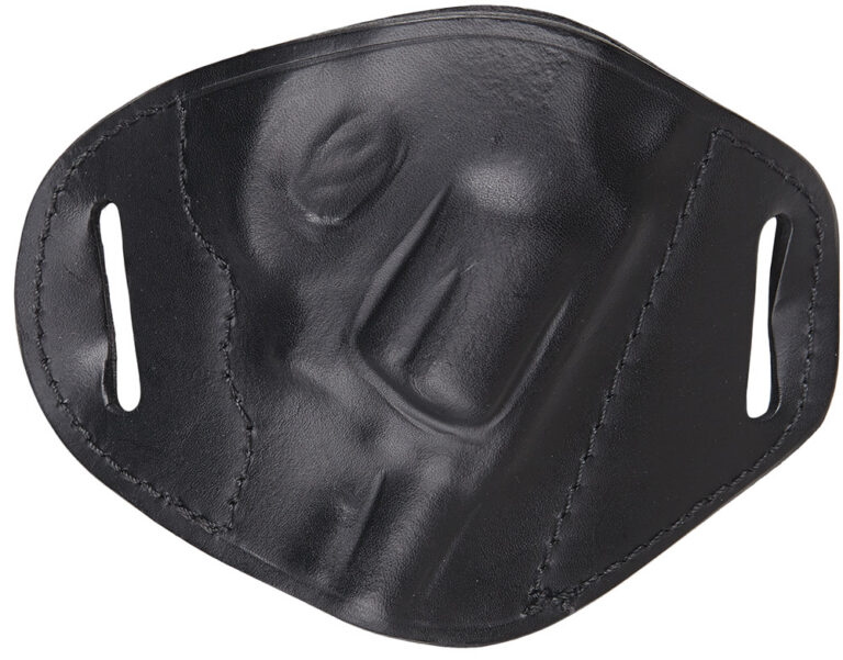 Small molded leather belt slide holstr Fit sm frame rev 2-4 In brrls RH BLK