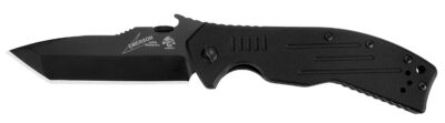 Kershaw 6044TBLK CQC 8K 3.50″ Folding American Tanto Plain Black Oxide 8Cr14MoV SS Blade Black G10 Handle Includes Pocket Clip