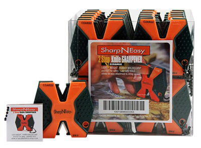 AccuSharp 335CD SharpNEasy 2-Step Sharpener Hand Held Fine/Coarse Ceramic Stone Sharpener Black/Orange Plastic 24