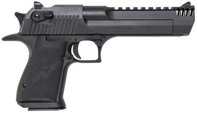 Magnum Research DE357IMB Desert Eagle Mark XIX 357 Mag 6″ with Muzzle Brake 9+1 Matte Black Carbon Steel Frame & Slide Black Rubber Grip
