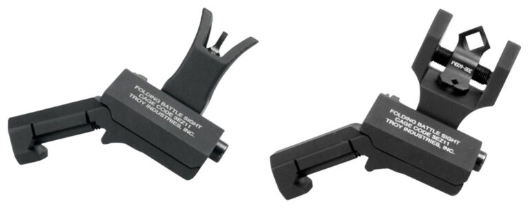 Troy Ind SSIG45SMDBT00 45 Degree Offset BattleSight Set M4 Front& Diopter Rear Black Hardcoat Anodized