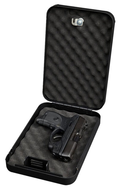 Personal safe w/key lock & security cable – Blk 9.5″ x 6.5″ x 2″