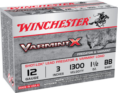 Winchester Ammo X123VBB Varmint X Shot-Lok 12Gauge 3″ 1 1/2oz BBShot 10 Per Box/10 Case
