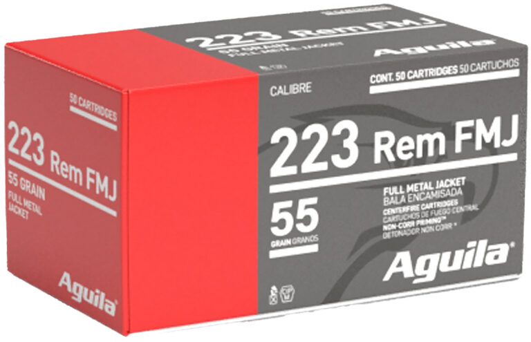 Aguila 1E223110 Rifle  223 Rem 55 gr Full Metal Jacket (FMJ) 50 Bx/ 20 Cs