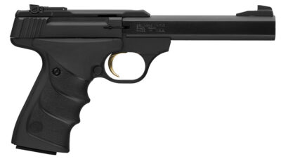 Browning 051497490 Buck Mark URX 22 LR 10+1 5.50″ Slab Side Barrel, Matte Black Serrated Steel Slide & Aluminum Frame, Black Overmolded RX Grips