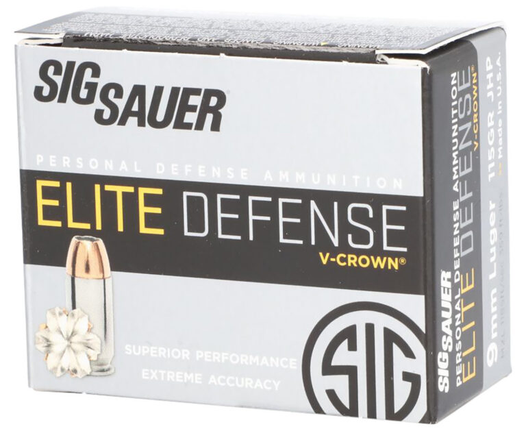 Sig Sauer E9MMA120 Elite V-Crown 9mm Luger 115 gr Jacketed Hollow Point (JHP) 2