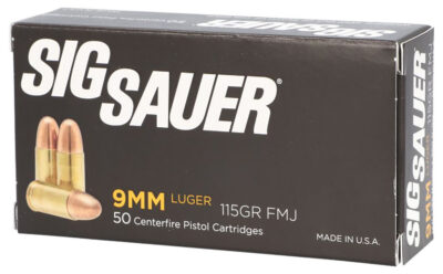 SIG AMMO 9MM 115GR ELITE BALL FMJ 50/10