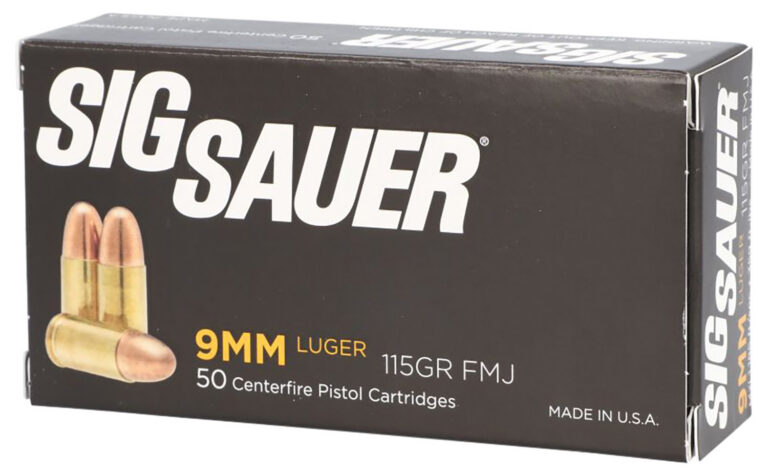 SIG AMMO 9MM 115GR ELITE BALL FMJ 50/10