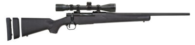 Mossberg 27840 Patriot Super Bantam 243 Win Caliber with 5+1 Capacity, 20″ Fluted Barrel, Matte Blued Metal Finish & Black Synthetic Stock Right Hand (Youth) Include 3-9x40mm Scope