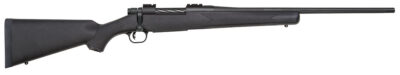 Mossberg 27877 Patriot  Full Size 25-06 Rem 5+1 22″ Matte Blued Fluted Barrel, Drilled & Tapped Matte Blued Stainless Steel Receiver, Walnut Fixed Stock, Right Hand