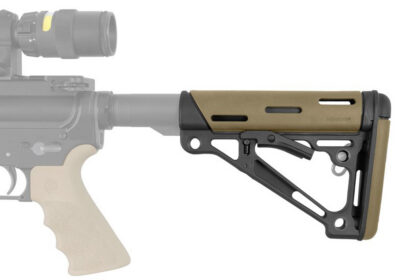 Hogue 15350 OverMolded Collapsible Buttstock AR-15 Commercial Rubber Flat Dark E