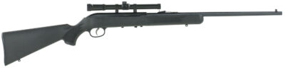 Savage Arms 40061 64 FLXP Full Size 22 LR 10+1 21″ Matte Black Sporter Barrel, Matte Black Grooved Carbon Steel Receiver, Matte Black Fixed Synthetic Stock, 4x15mm Scope, Left Hand