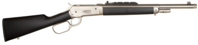Taylors & Company 220090 1886 Ridge Runner Take Down 45-70 Gov Caliber with 4+1 Capacity, 18.50″ Barrel, Matte Chrome Metal Finish & SoftTouch Black Synthetic Stock Right Hand (Full Size)