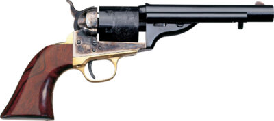 Taylors and Company 0917 1872 Open-Top 45 Colt (LC) 6 Round 5.50″ Blued Case Har