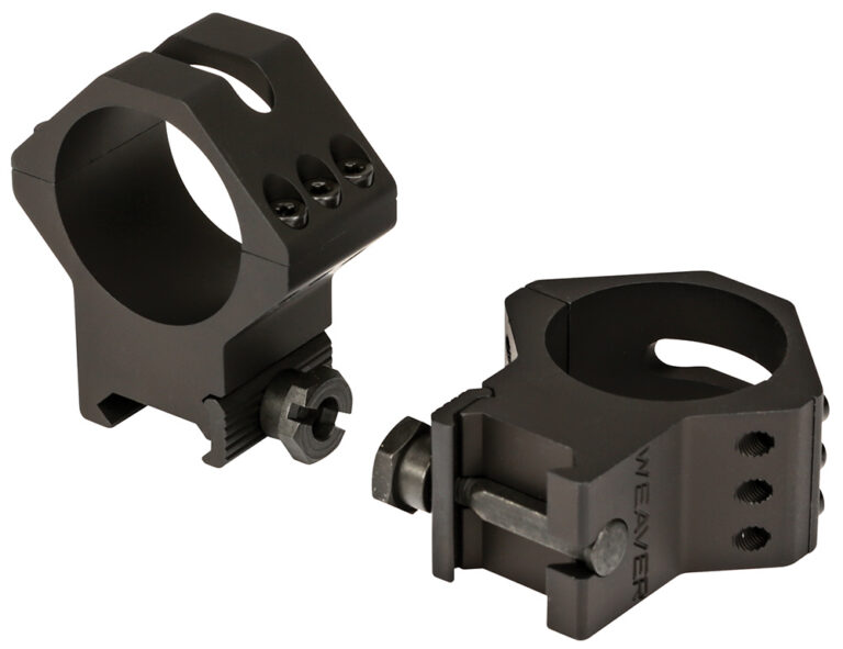 Weaver Mounts 99684 Six-Hole Picatinny Rings Matte Black 34mm High
