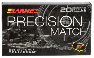Barnes Bullets 30740 Precision Match  300Win Mag 220gr Open Tip Match Boat Tail 20 Per Box/10 Case