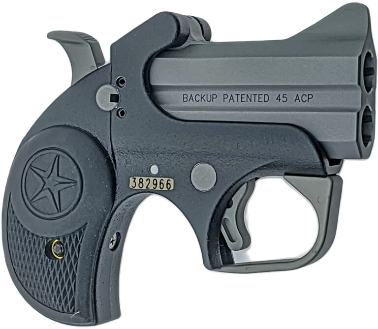Bond Arms BABU Backup Original 45 ACP 2rd Shot 2.50" Bead Blasted/Anti-Glare Textured Steel Frame Black Rubber Grips