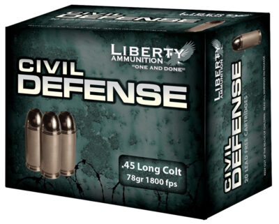 Civil Defense .45 Long Colt 78GR Copper Mono Frag HP Lead Free 20RD