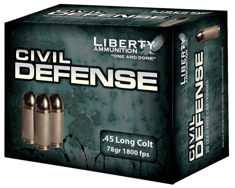 Civil Defense .45 Long Colt 78GR Copper Mono Frag HP Lead Free 20RD
