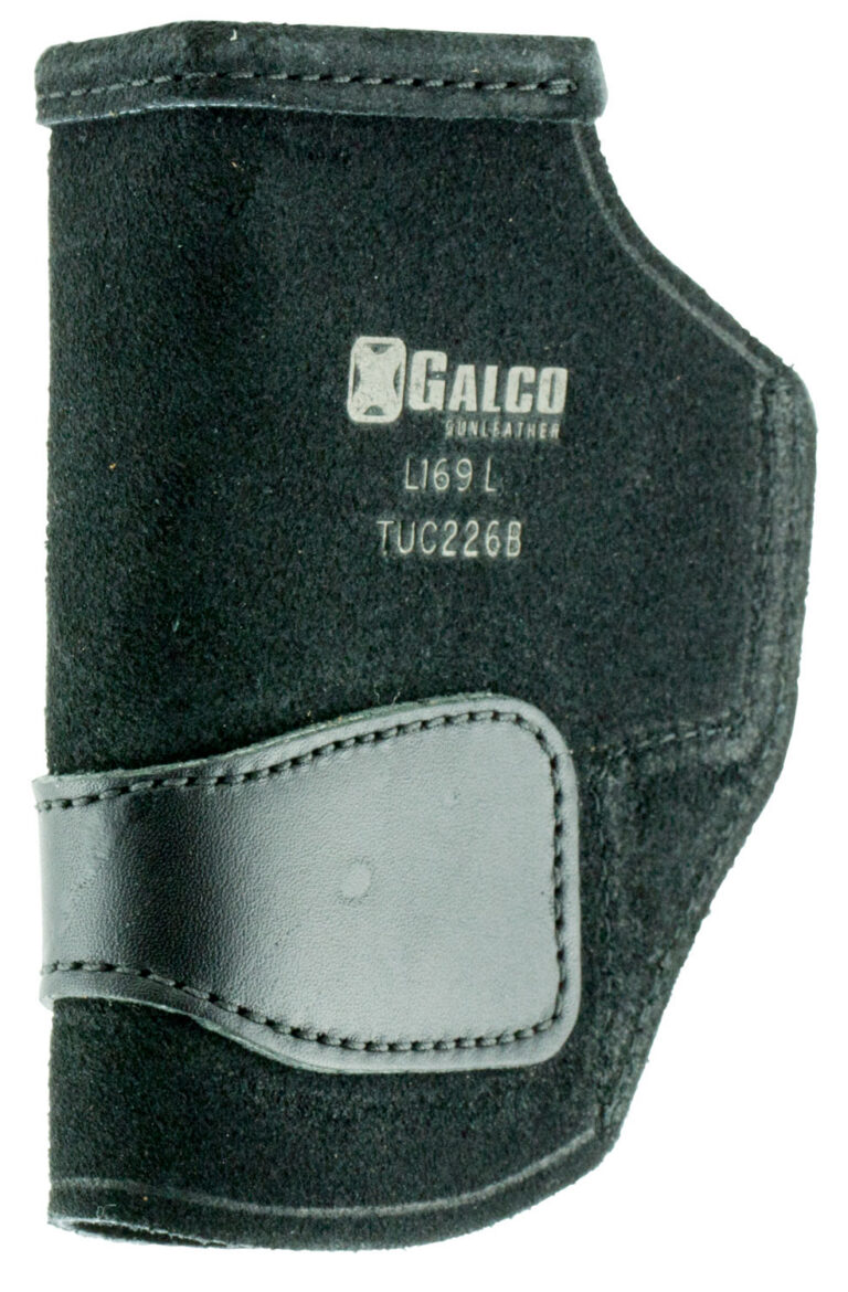 Galco TUC226B Tuck-N-Go 2.0 IWB Black Leather Compatible w/ Glock 19X/19 Gen1-5/23 Gen2-5/S&W M&P ShieldX UniClip/Stealth Clip Mount Ambidextrous