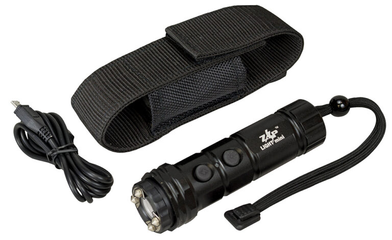 800000 VOLT ZAP MINI STUN GUN W/ FLASHLIGHT & RECHARGEABLE BATTERY