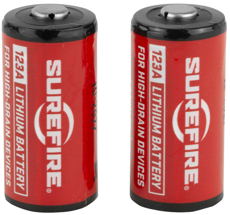 SureFire SF2CB 123A Batteries Red/Black 3.0 Volts 1,500 mAh (2) Single Pack