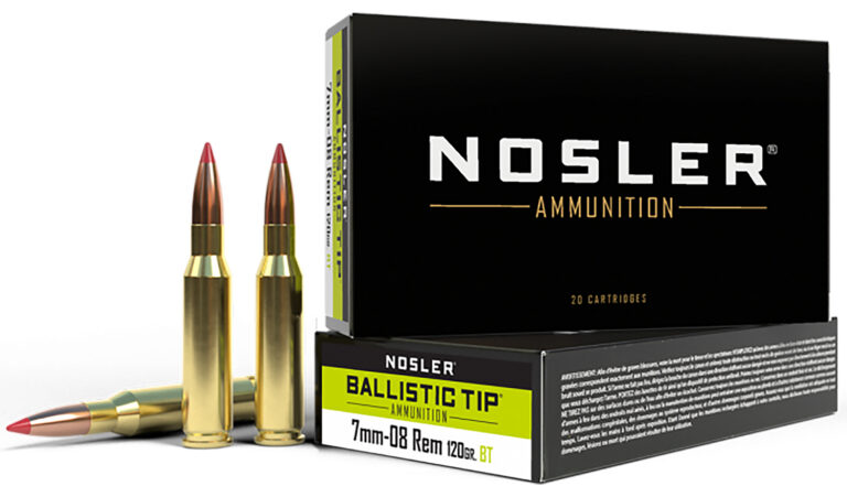 Nosler 40060 Ballistic Tip 7mm-08Rem 120gr Spitzer Ballistic Tip 20 Per Box/10 Case