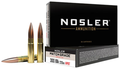 300 AAC Blackout 220gr Custom Competition Match Grade Ammo (20 ct.)