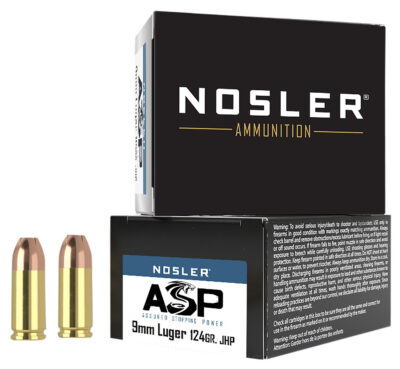 ASP-9mm Luger 124gr JHP Match Grade Handgun Ammunition (20 ct.)