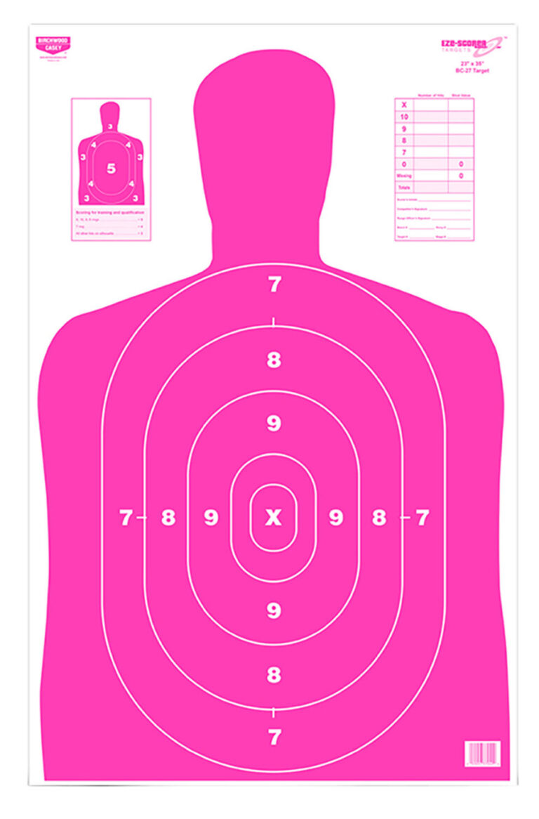 Birchwood Casey 37039 EZE-Scorer BC-27 23" x 35" Silhouette Target 5 Pack Pink