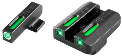 TruGlo TG13FN1A TFX  Black | Green Tritium & Fiber Optic White Outline Front Sight Green Tritium & Fiber Optic Rear Sight