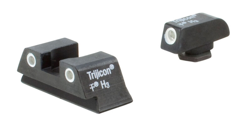 Trijicon 600777 Bright & Tough Night Sights Fits Glock 42/43 Tritium Green w/Whi