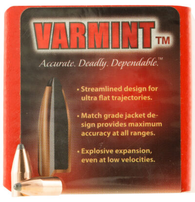 SOFT POINT 22 CALIBER (0.224”) JACKETED SOFT POINT BULLETS VARMINT™ HORNET 22 CALIBER (0.224”) 45GR JSP 100/BOX
