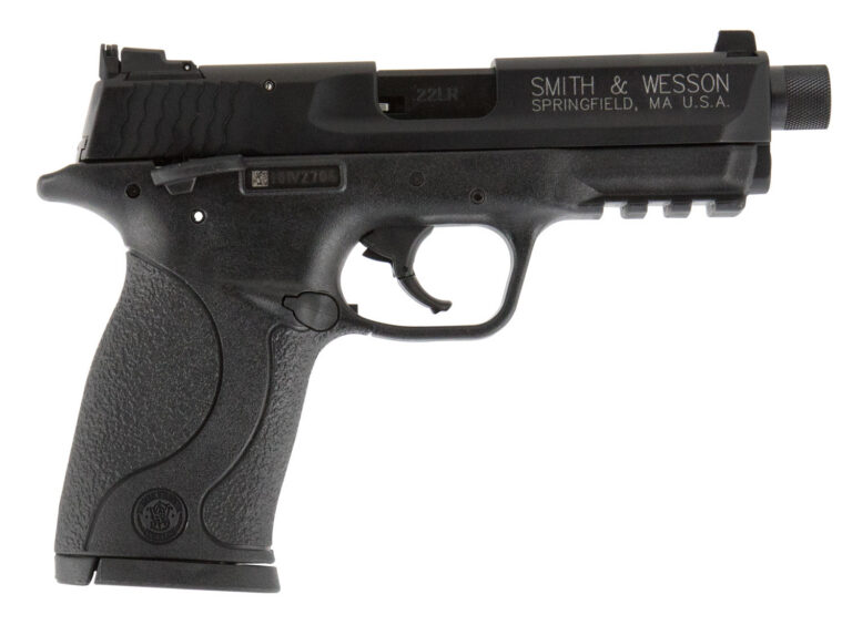 M&P 22 COMPACT 22 LONG RIFLE SEMI-AUTO HANDGUN M&P22 COMPACT 22 LR 3.6” THREADED BBL (2)10RD MAGS BLACK