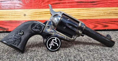 Colt Single Action Army Store Keeper’s Model 45 Colt Single Action Revolver 4″ 6 Shot Case Hardened 3rd Gen With Original Box, Lock And Paperwork