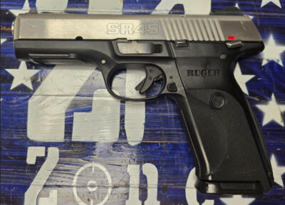 Ruger SR45 45acp Semi Auto Pistol, Black 4.5″