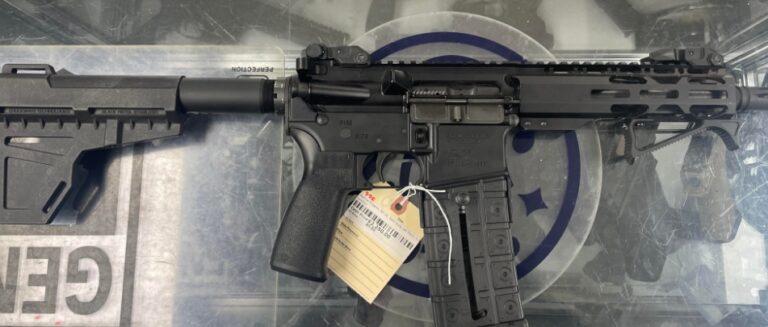 Radical Firearm, RF-16, Semi Auto, AR Pistol, 5.56/223, 8", Black, Shockwave Pistol Blade Brace, UTG Hand Stop