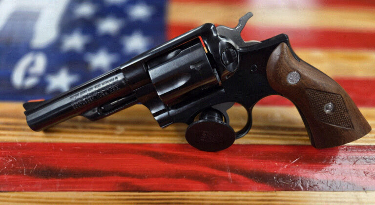 Ruger Service Six, Double Action Revolver, 357 Mag, 4", Black.