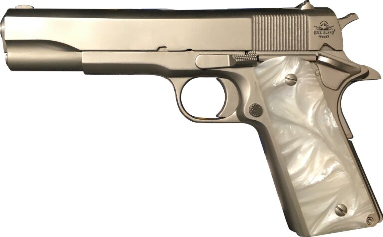 Rock Island 56418 GI Standard FS *CA Compliant 45 ACP 5" 8+1 Nickel Mother of Pe
