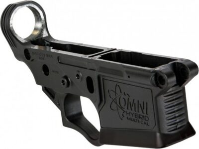 ATI ATIGLOW200 Omni Hybrid Stripped Lower Multi-Caliber Black Anodized Finish Polymer Material with Mil-Spec Dimensions for AR-15