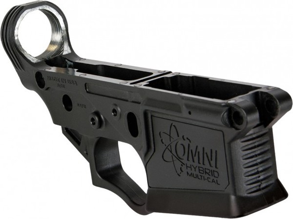ATI ATIGLOW200 Omni Hybrid Stripped Lower Multi-Caliber Black Anodized Finish Polymer Material with Mil-Spec Dimensions for AR-15